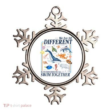 We Are All Different Swim Together Teacher Students Classmates Ornament