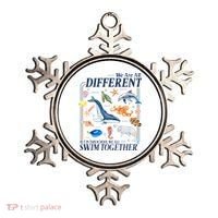 We Are All Different Swim Together Teacher Students Classmates Ornament thumb 0