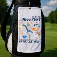 We Are All Different Swim Together Teacher Students Classmates Golf Towel thumb 2