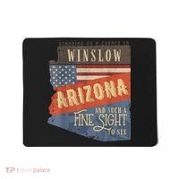 Winslow Arizona AZ US 66 Take It Easy Est. 1926 Mother Road Mousepad thumb 0
