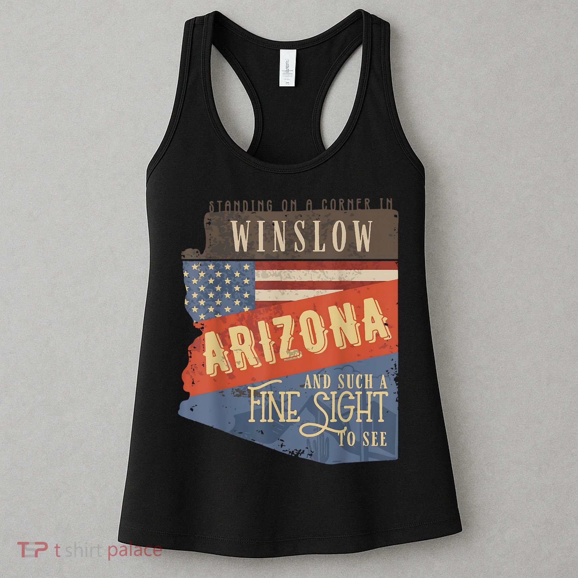 Winslow Arizona AZ US 66 Take It Easy Est. 1926 Mother Road Women's Tank Top