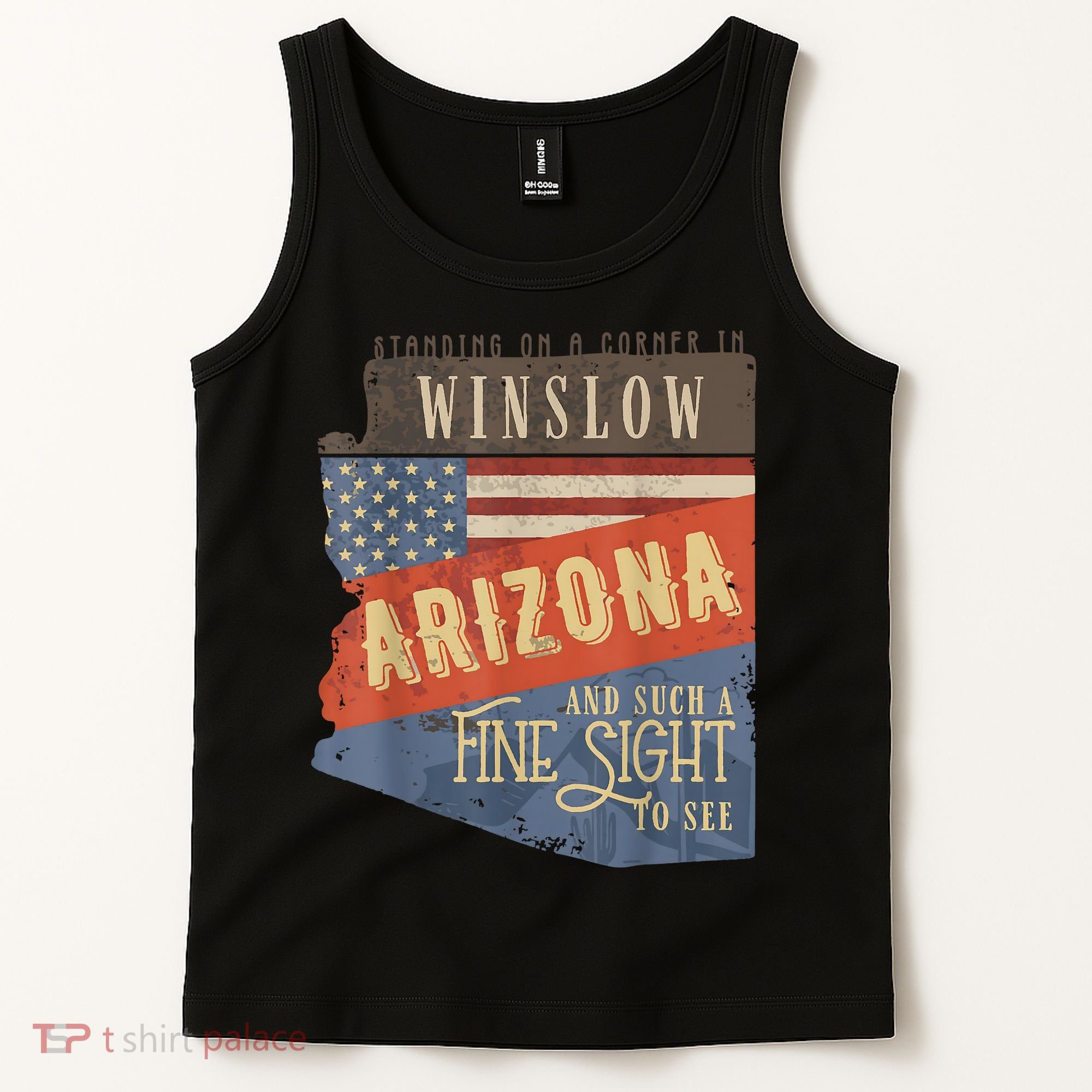 Winslow Arizona AZ US 66 Take It Easy Est. 1926 Mother Road Tank Top