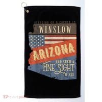 Winslow Arizona AZ US 66 Take It Easy Est. 1926 Mother Road Golf Towel thumb 0
