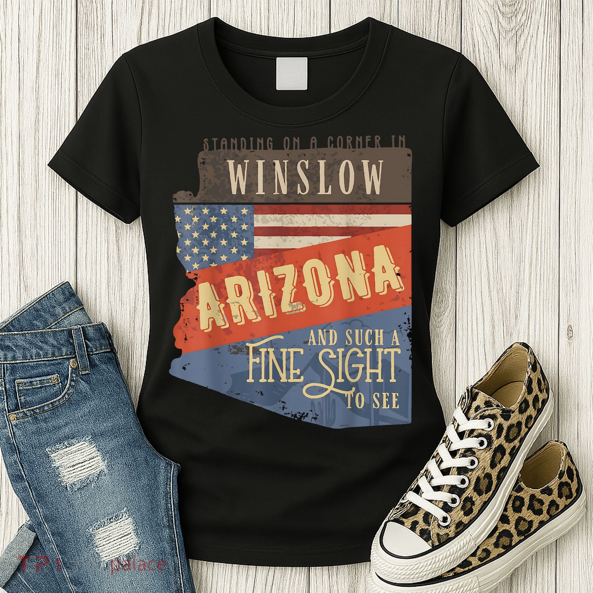 Winslow Arizona AZ US 66 Take It Easy Est. 1926 Mother Road Women's T-Shirt