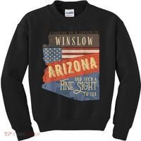 Winslow Arizona AZ US 66 Take It Easy Est. 1926 Mother Road Kids Sweatshirt thumb 0