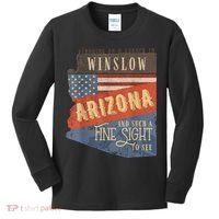 Winslow Arizona AZ US 66 Take It Easy Est. 1926 Mother Road Kids Long Sleeve Shirt thumb 0