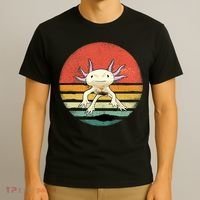 Wowsome! Adult Axolotl Retro Vintage T-Shirt thumb 3