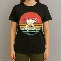 Wowsome! Adult Axolotl Retro Vintage T-Shirt thumb 4