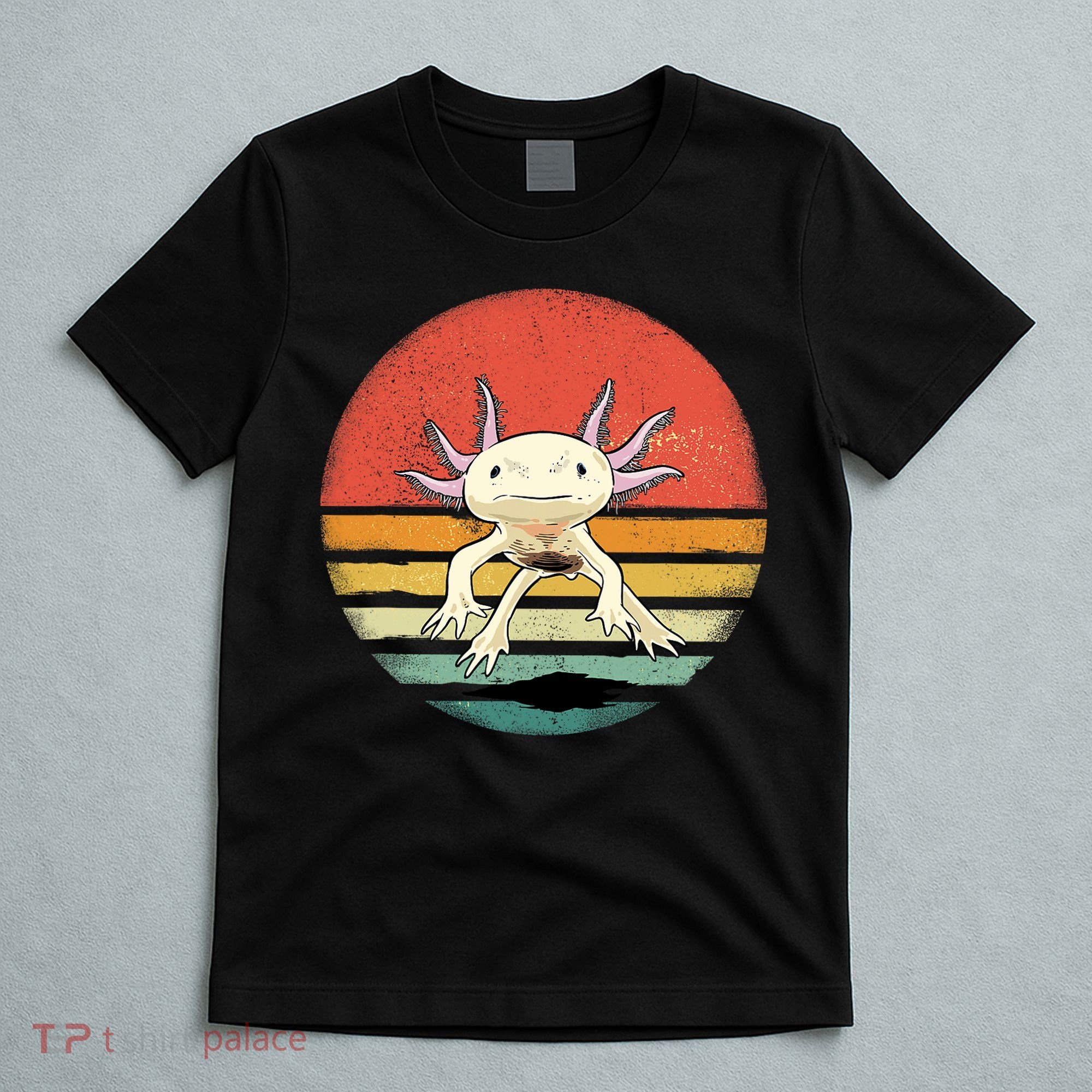 Wowsome! Adult Axolotl Retro Vintage T-Shirt