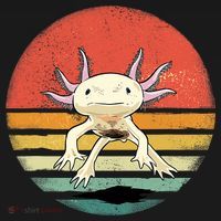 Wowsome! Adult Axolotl Retro Vintage T-Shirt thumb 7