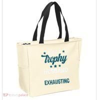 Wedding Anniversary Being A Trophyhusband Is Exhausting Tote Bag thumb 2