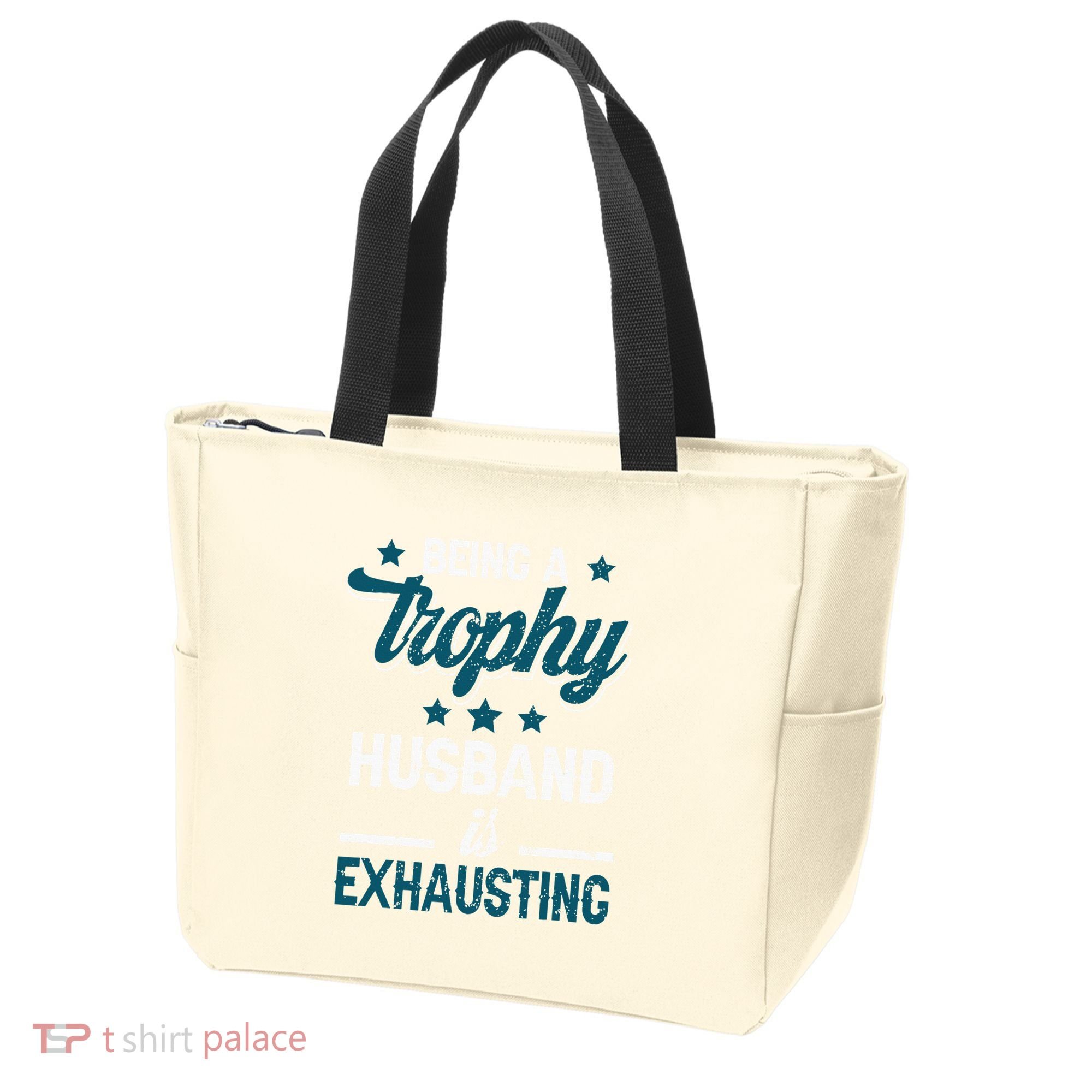 Wedding Anniversary Being A Trophyhusband Is Exhausting Tote Bag