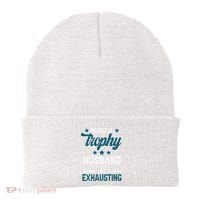 Wedding Anniversary Being A Trophyhusband Is Exhausting Beanie thumb 0