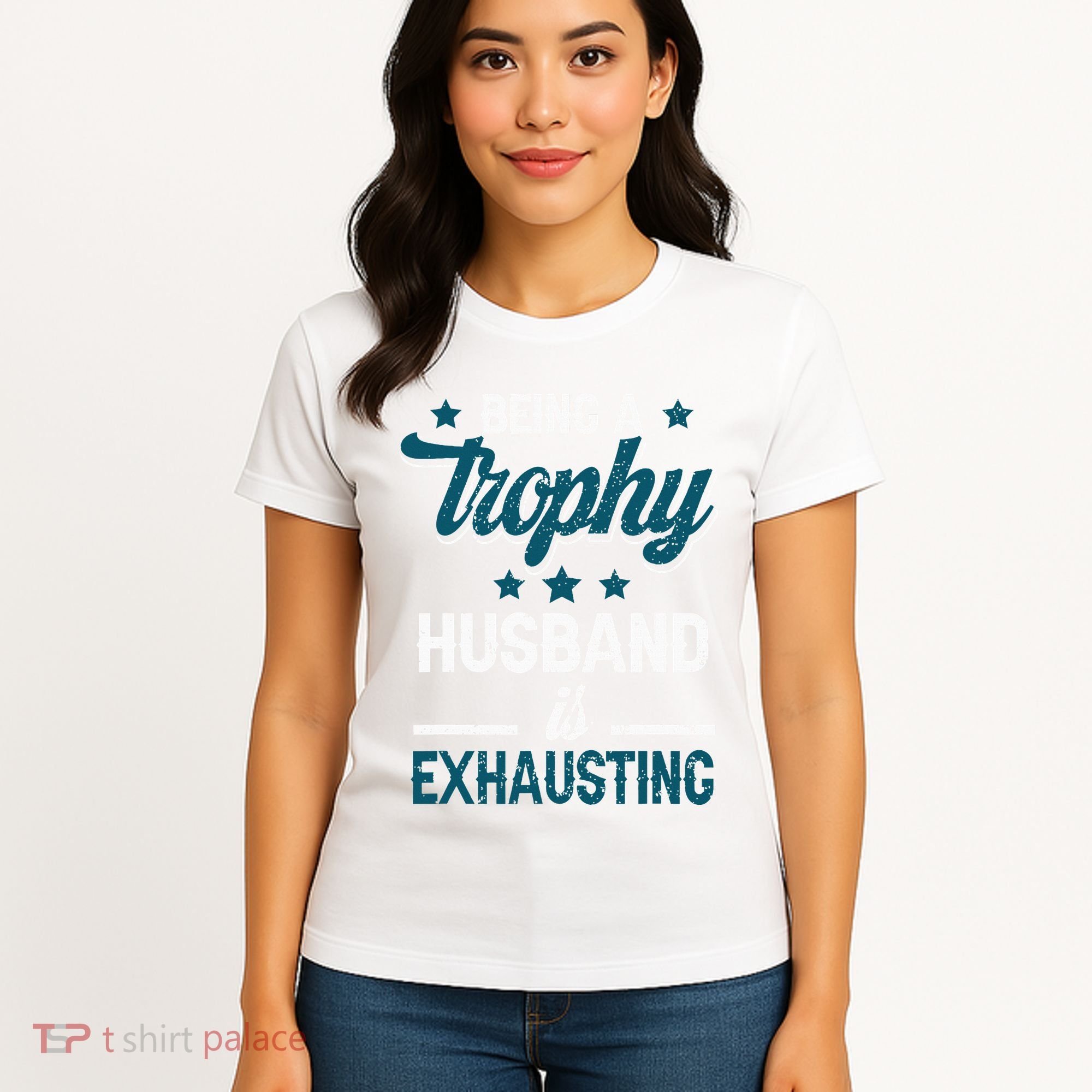 Wedding Anniversary Being A Trophyhusband Is Exhausting Women's T-Shirt