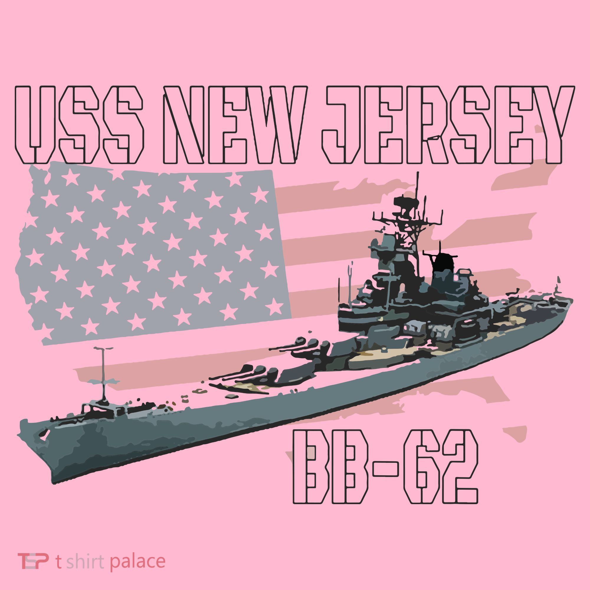 Ww2 American Battleship Uss New Jersey Bb62 Warship Veteran Coaster