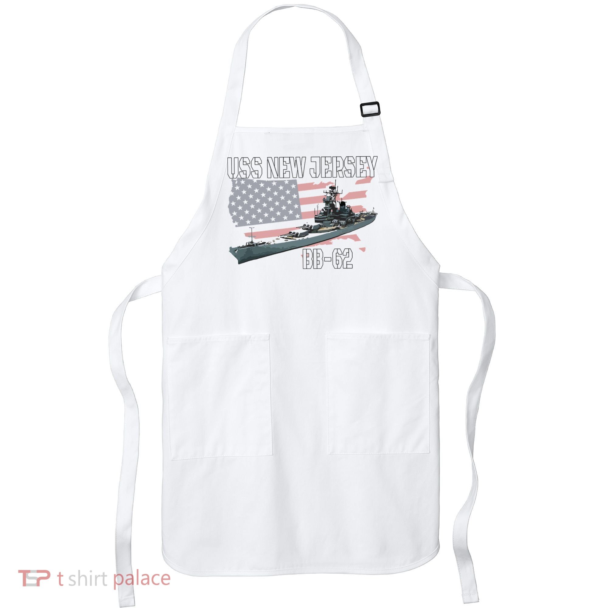 Ww2 American Battleship Uss New Jersey Bb62 Warship Veteran Apron