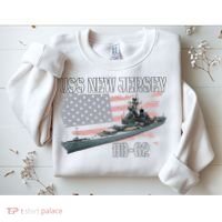 Ww2 American Battleship Uss New Jersey Bb62 Warship Veteran Sweatshirt thumb 2