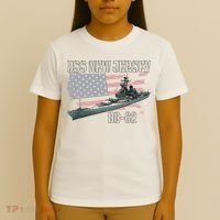 Ww2 American Battleship Uss New Jersey Bb62 Warship Veteran T-Shirt thumb 4