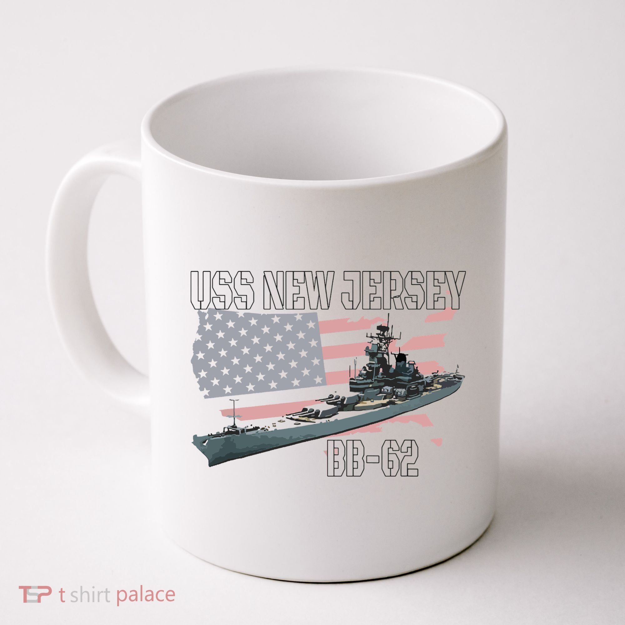 Ww2 American Battleship Uss New Jersey Bb62 Warship Veteran Coffee Mug
