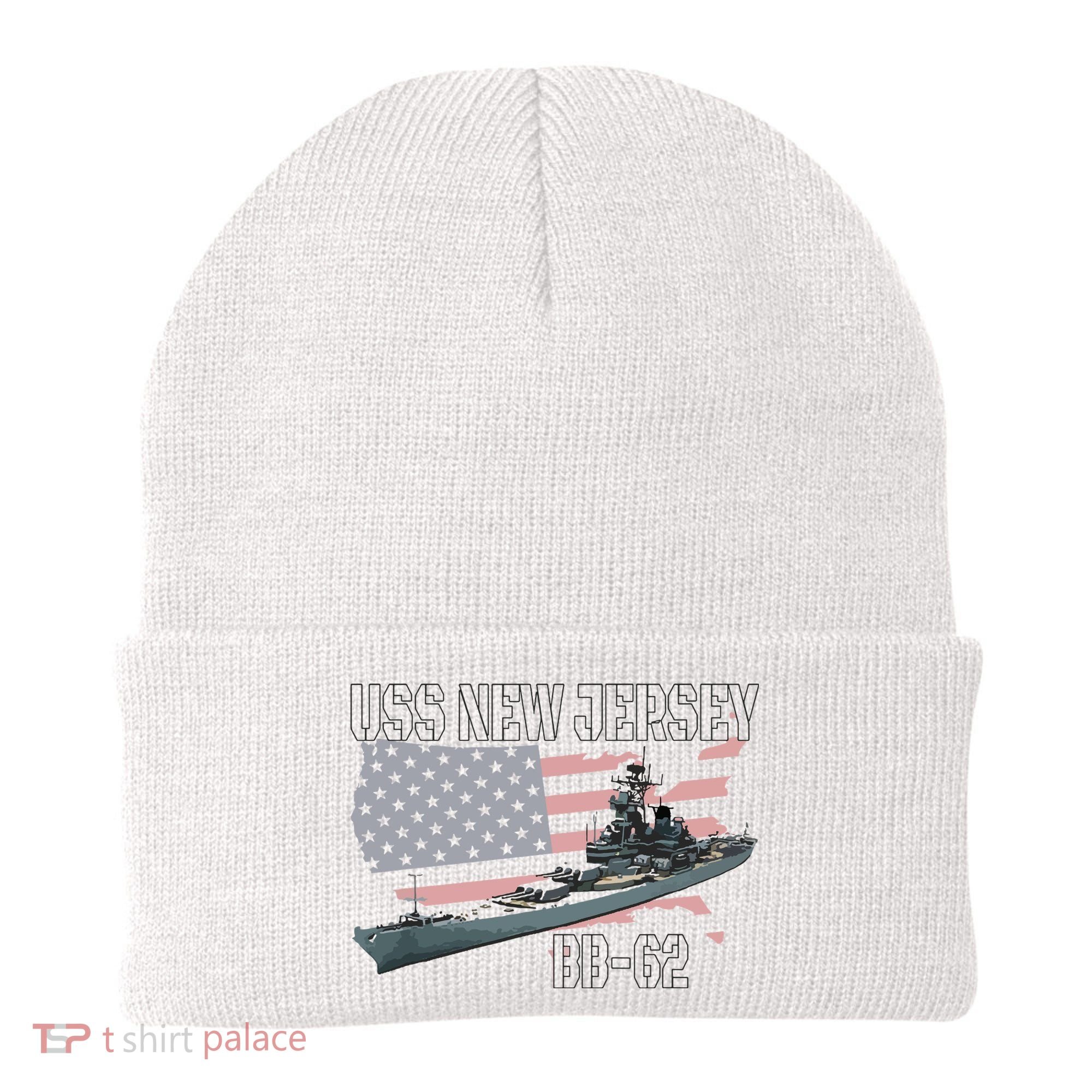 Ww2 American Battleship Uss New Jersey Bb62 Warship Veteran Beanie