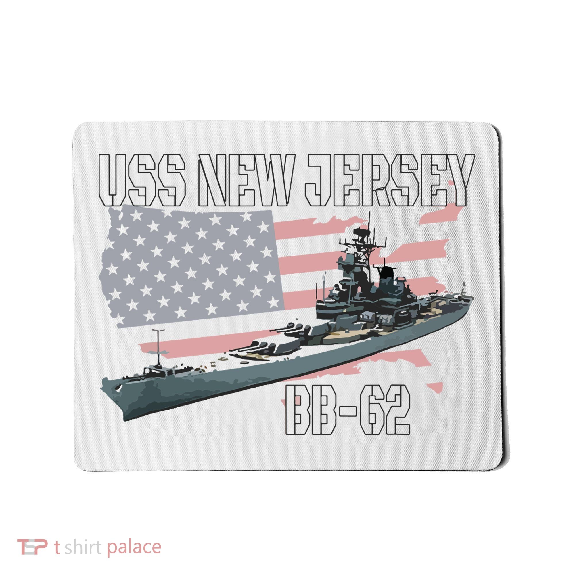 Ww2 American Battleship Uss New Jersey Bb62 Warship Veteran Mousepad