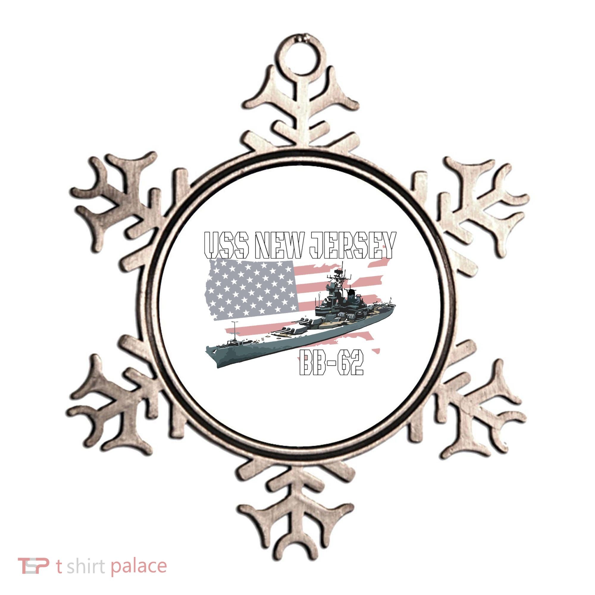 Ww2 American Battleship Uss New Jersey Bb62 Warship Veteran Ornament