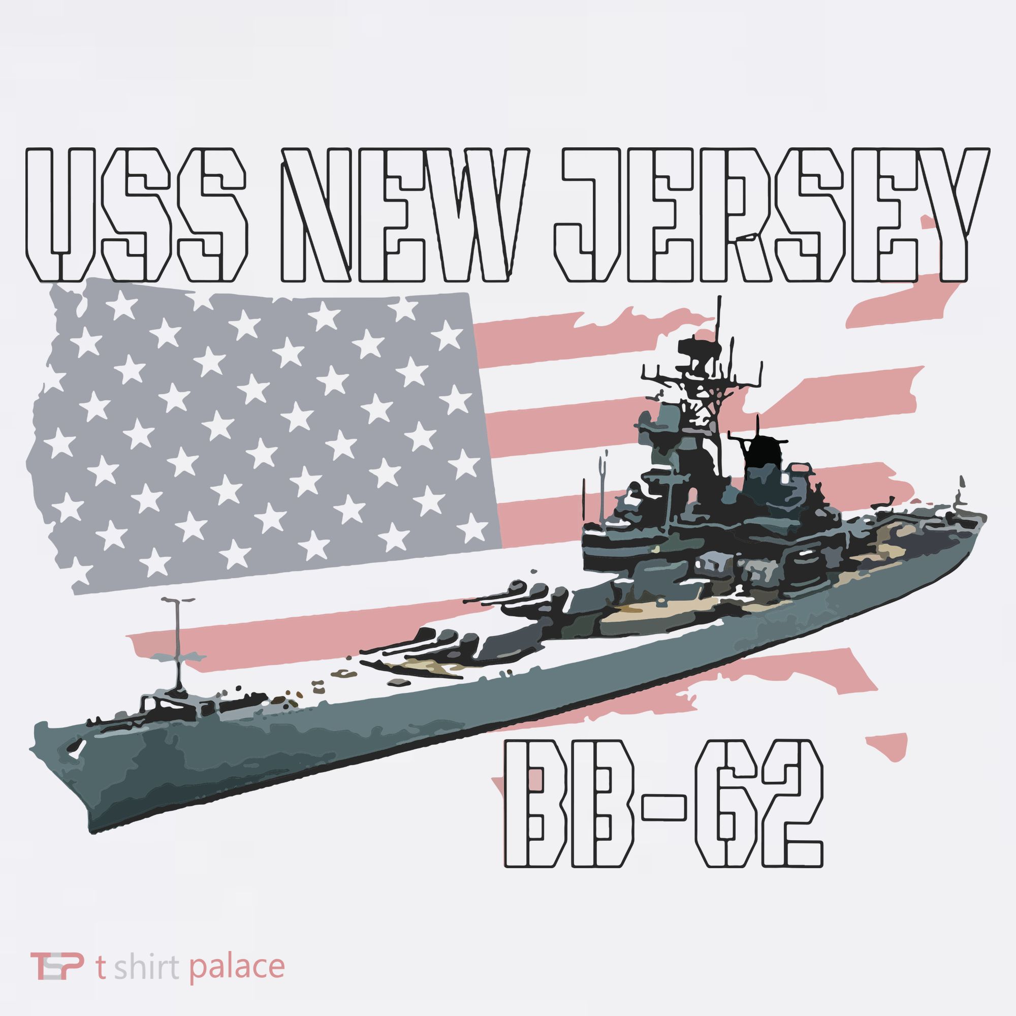 Ww2 American Battleship Uss New Jersey Bb62 Warship Veteran Women's Tank Top