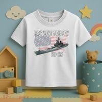Ww2 American Battleship Uss New Jersey Bb62 Warship Veteran Toddler T-Shirt thumb 3
