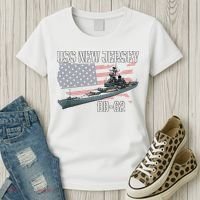 Ww2 American Battleship Uss New Jersey Bb62 Warship Veteran Women's T-Shirt thumb 3