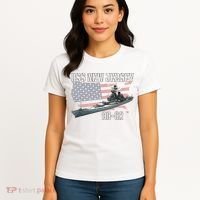 Ww2 American Battleship Uss New Jersey Bb62 Warship Veteran Women's T-Shirt thumb 4