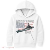 Ww2 American Battleship Uss New Jersey Bb62 Warship Veteran Kids Hoodie thumb 0