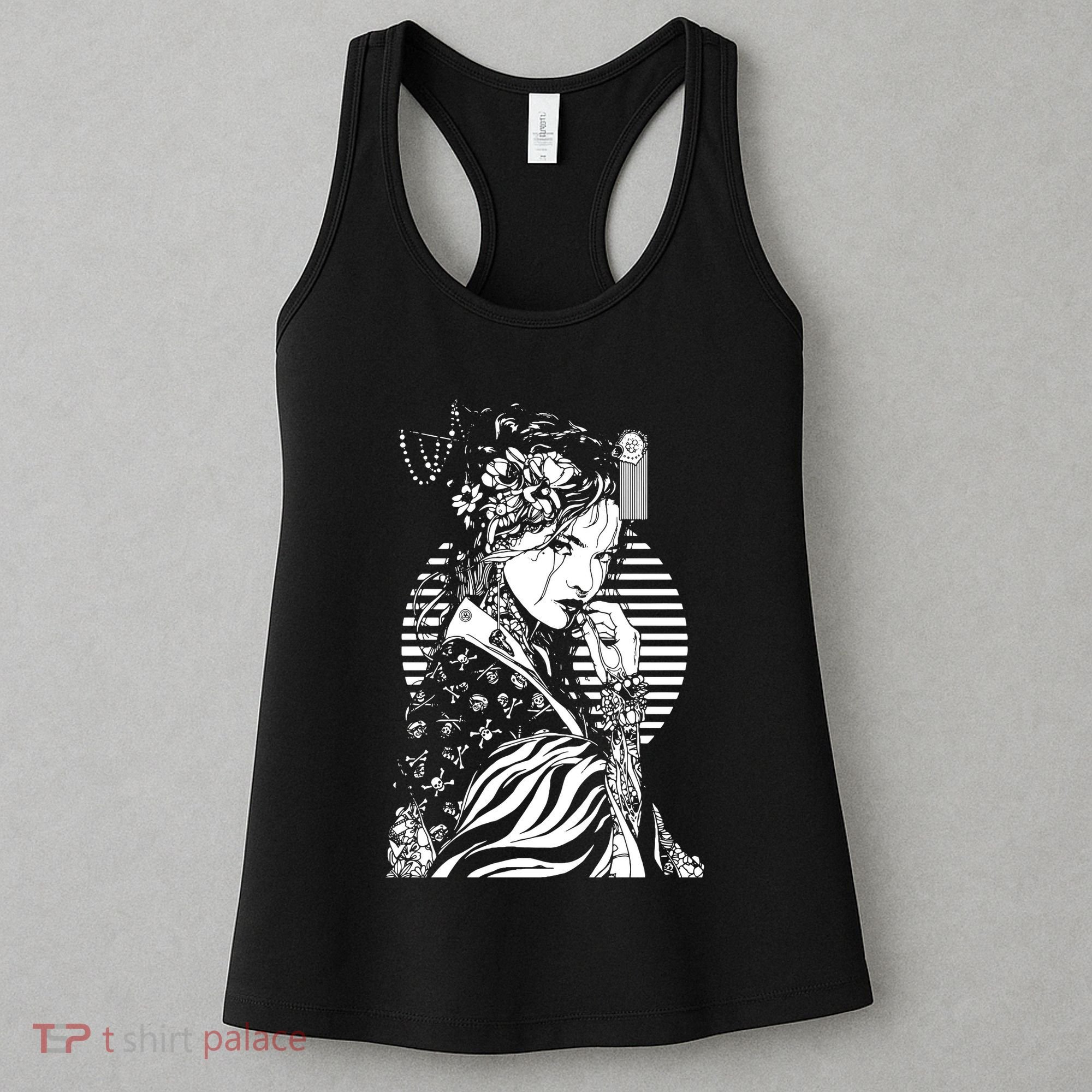 With A Beautiful Japanese Girl Symbol Of Japan Women's Tank Top
