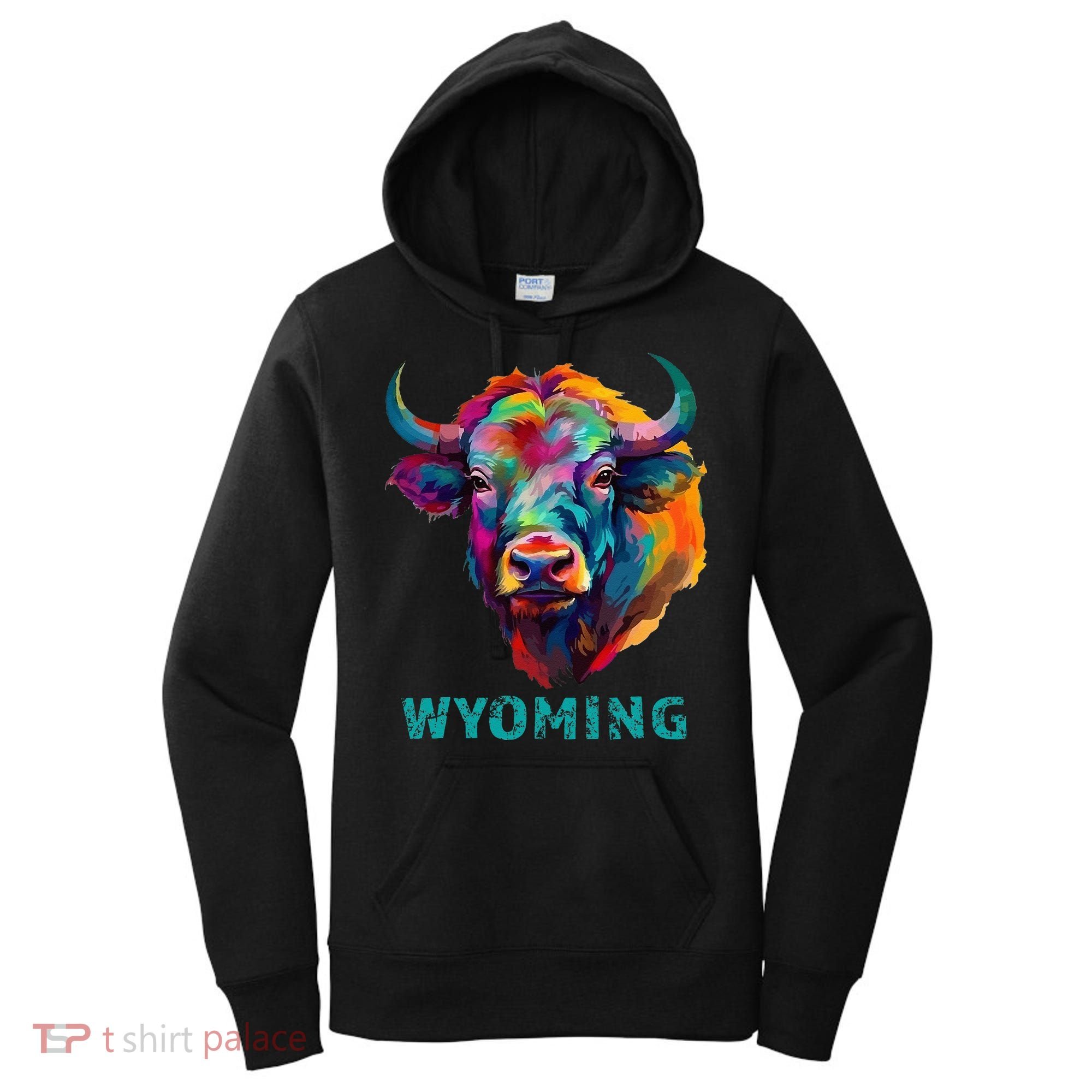 Wyoming American Bison Lover Buffalo For Men Women Souvenir Women's Hoodie