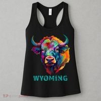 Wyoming American Bison Lover Buffalo For Men Women Souvenir Women's Tank Top thumb 3