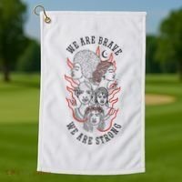 We Are Brave We Are Strong Female Golf Towel thumb 1