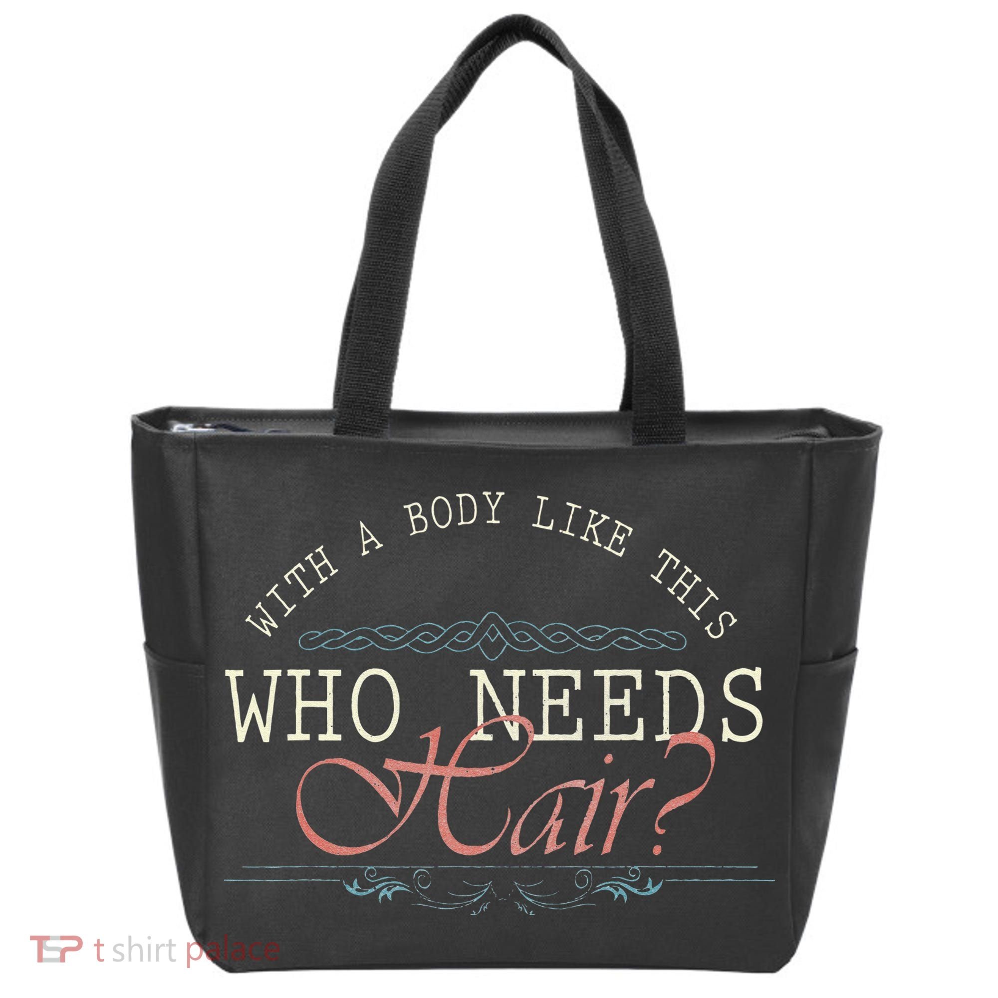 With A Body Like This Who Needs Hair Balding Funny Dad Tote Bag
