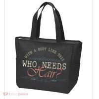 With A Body Like This Who Needs Hair Balding Funny Dad Tote Bag thumb 3