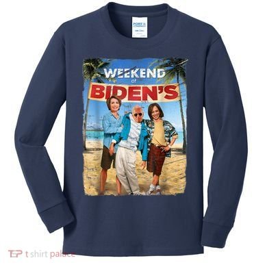 WEEKEND AT BIDEN'S Kids Long Sleeve Shirt