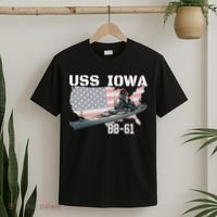 WW2 American Battleship USS Iowa Warship BB61 Veterans  T-Shirt thumb 2