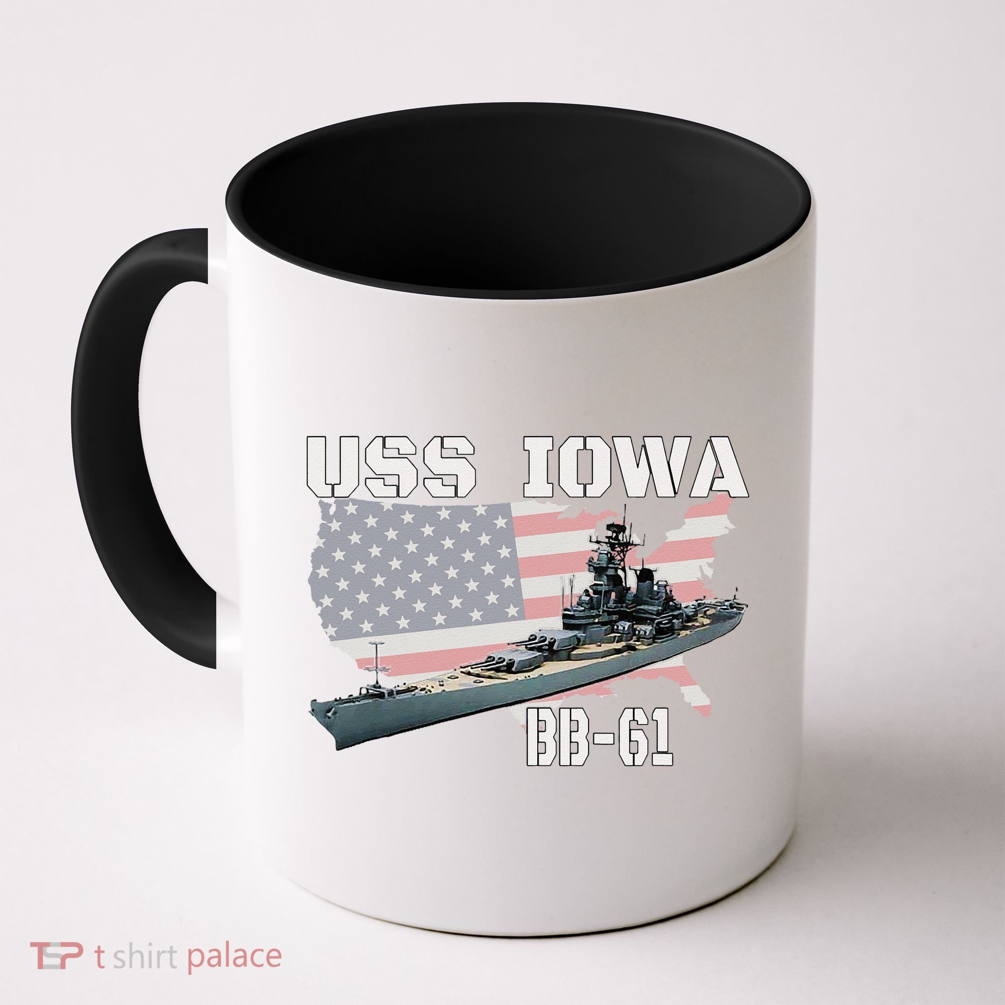 WW2 American Battleship USS Iowa Warship BB61 Veterans  Coffee Mug