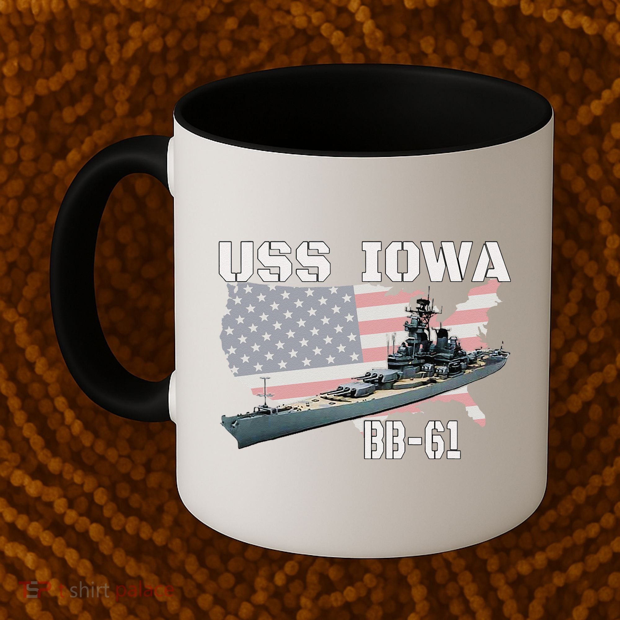 WW2 American Battleship USS Iowa Warship BB61 Veterans  Coffee Mug