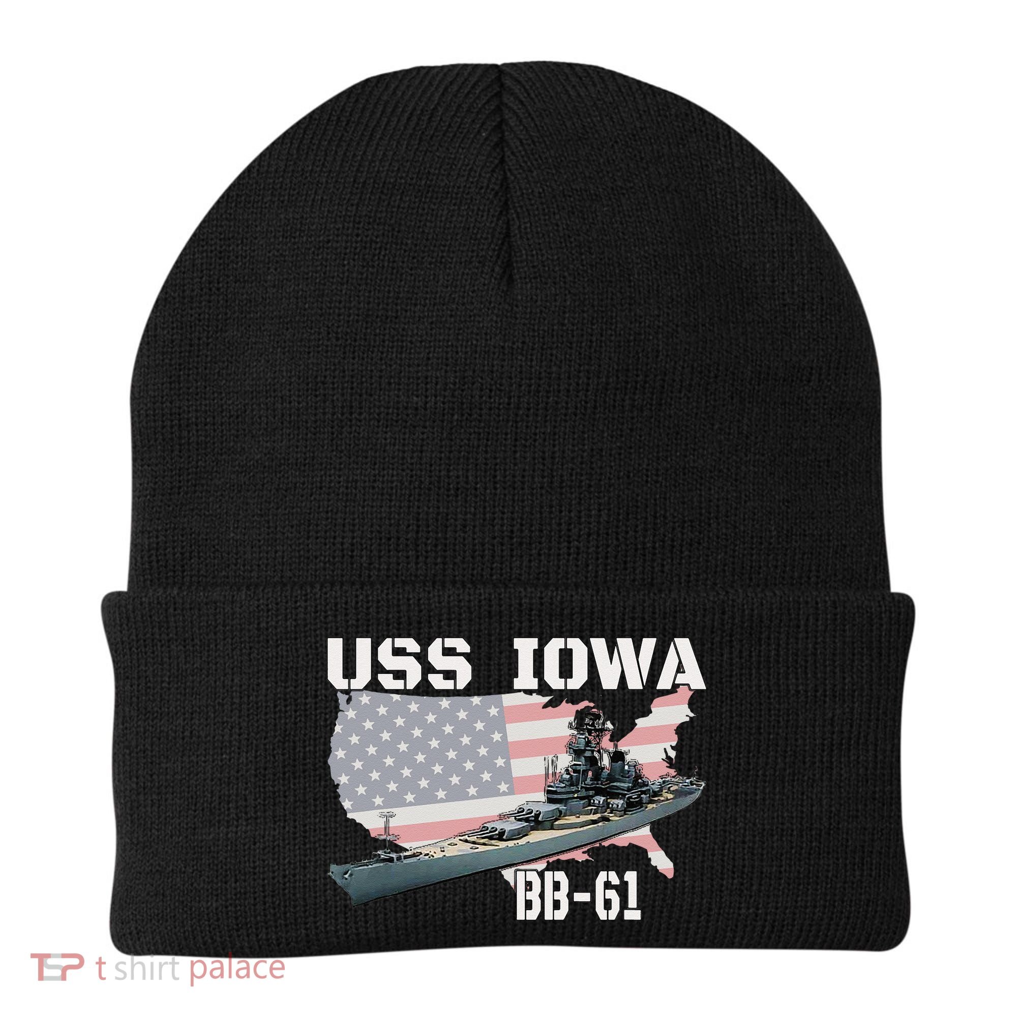 WW2 American Battleship USS Iowa Warship BB61 Veterans  Beanie