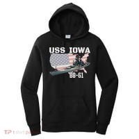 WW2 American Battleship USS Iowa Warship BB61 Veterans  Women's Hoodie thumb 0