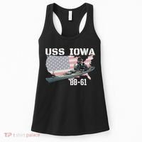 WW2 American Battleship USS Iowa Warship BB61 Veterans  Women's Tank Top thumb 0