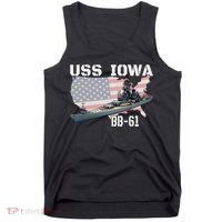 WW2 American Battleship USS Iowa Warship BB61 Veterans  Tank Top thumb 0
