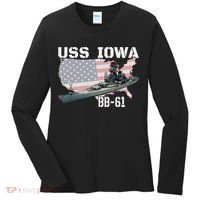WW2 American Battleship USS Iowa Warship BB61 Veterans  Women's Long Sleeve Shirt thumb 0