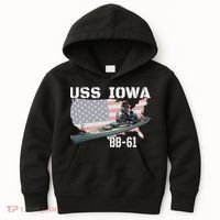 WW2 American Battleship USS Iowa Warship BB61 Veterans  Kids Hoodie thumb 0