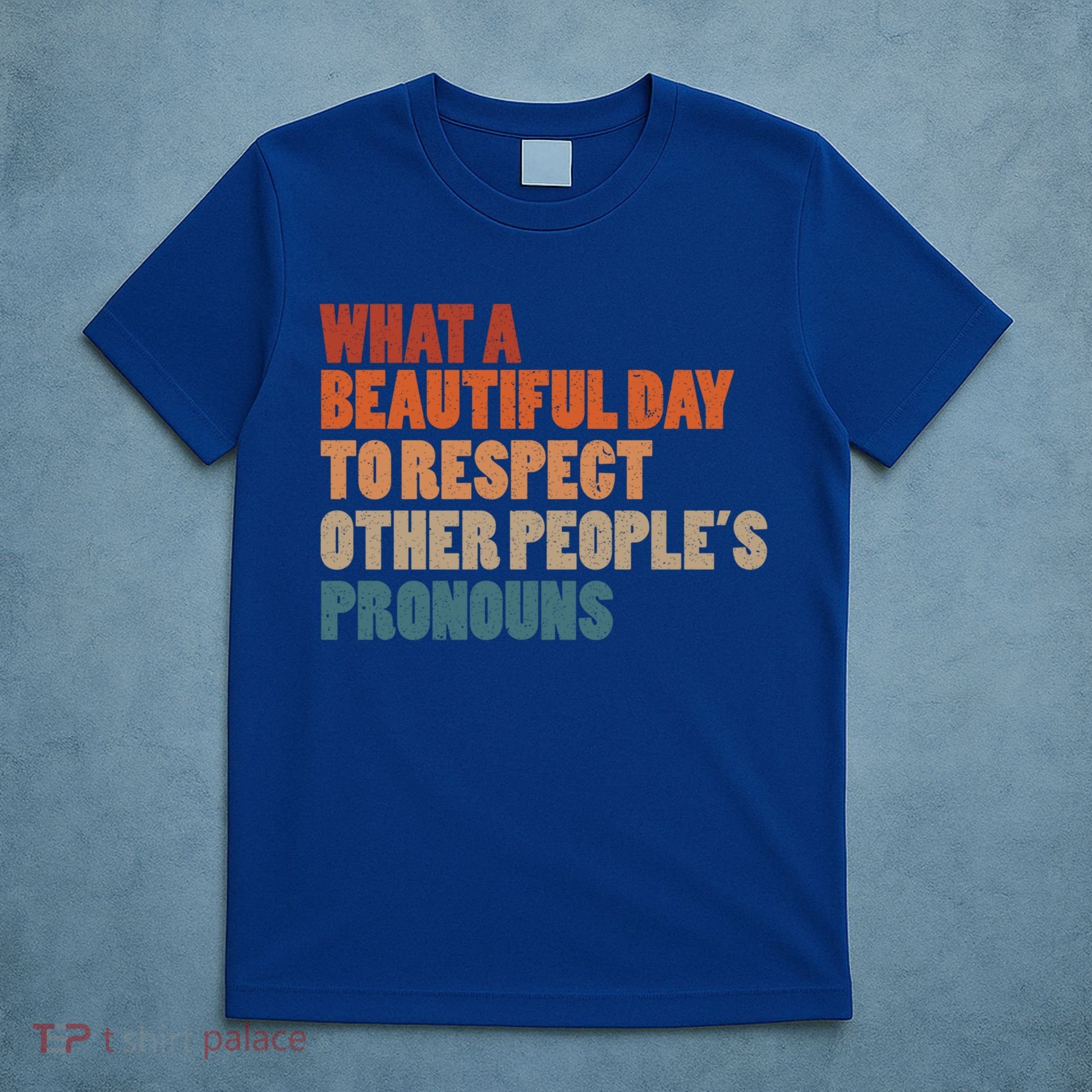 What A Beautiful Day To Respect Other Peoples Pronouns Cool Gift T-Shirt