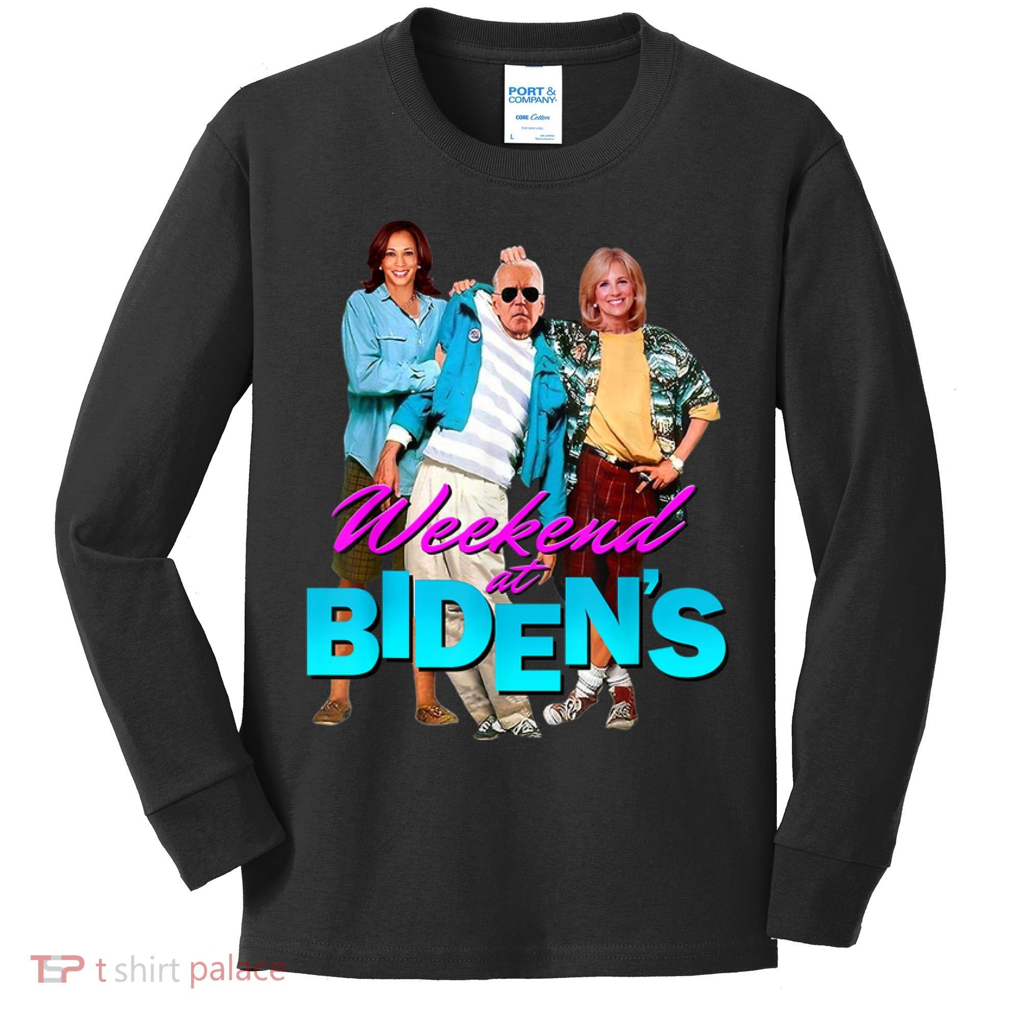 Weekend At Biden's Kids Long Sleeve Shirt