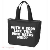 With A Body Like This Who Needs Hair Funny Tote Bag thumb 3